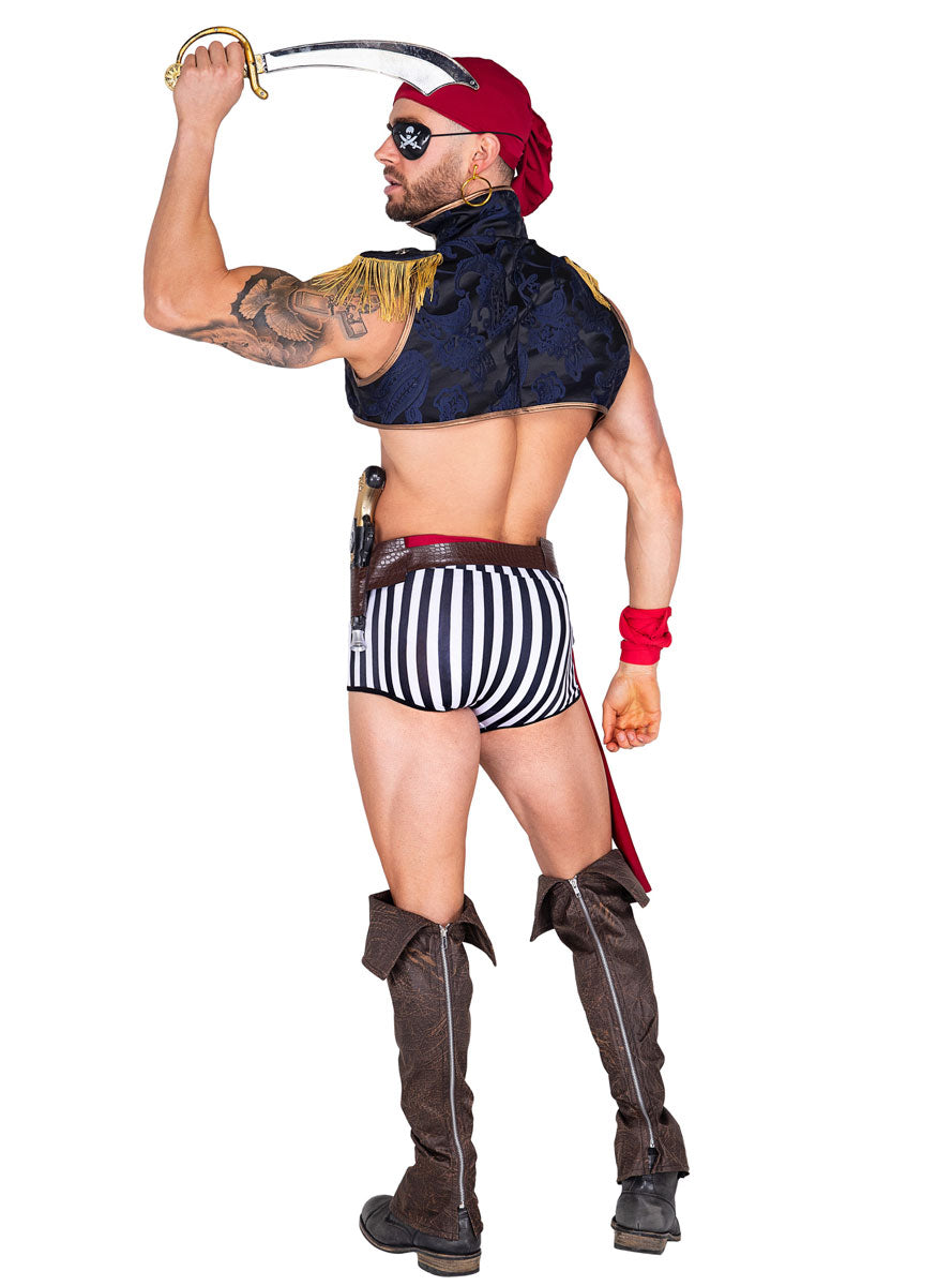 Warrior Adults Black And Grey Costume Arm Cuffs - Main Image
