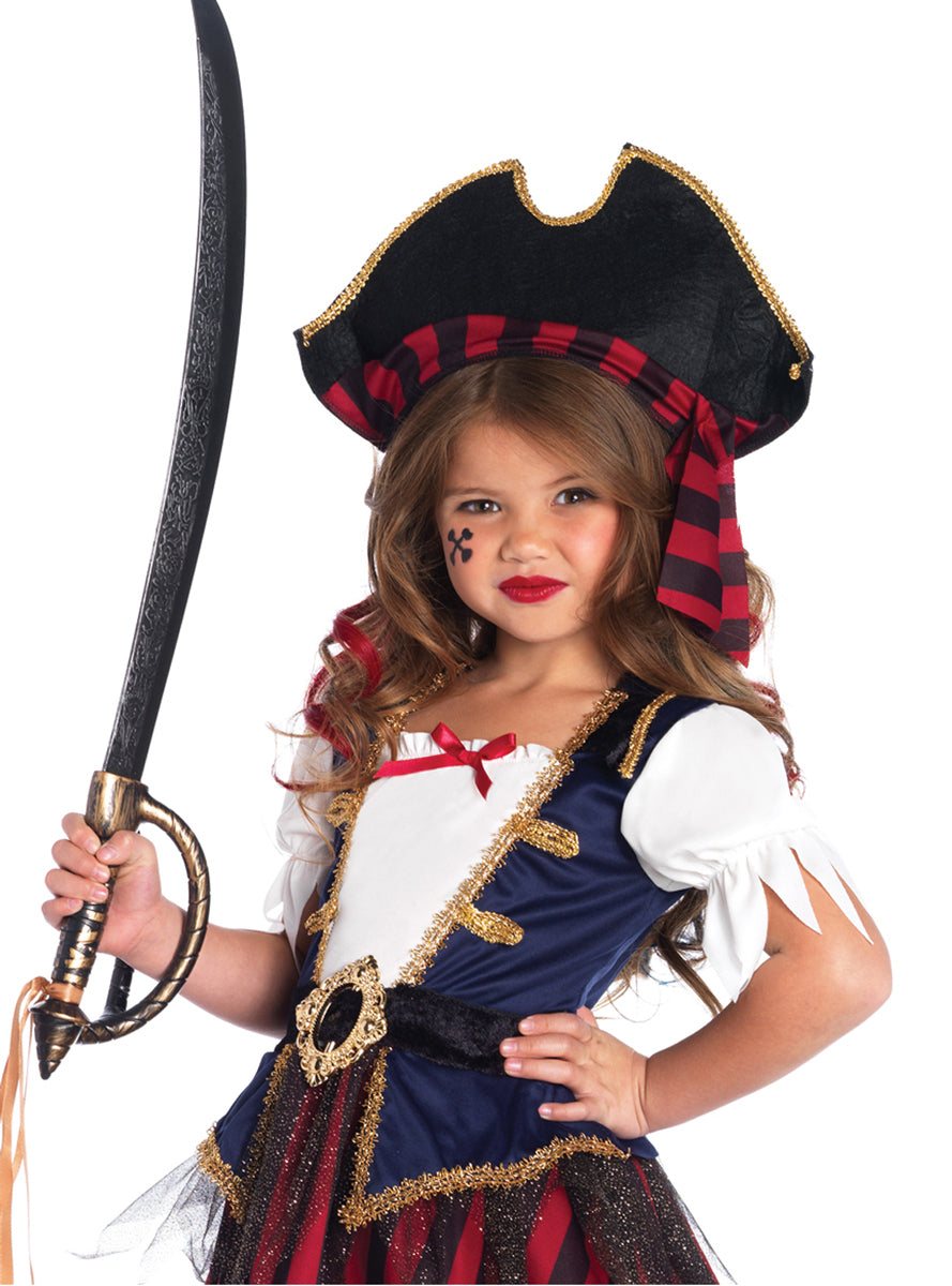 Girls Caribbean Pirate Costume Close Image 2