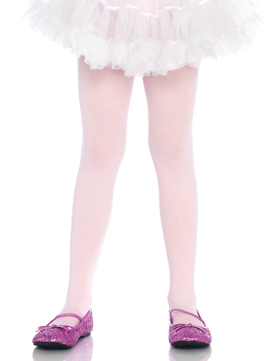 Girls Pink Fishnet Full Length Costume Stockings