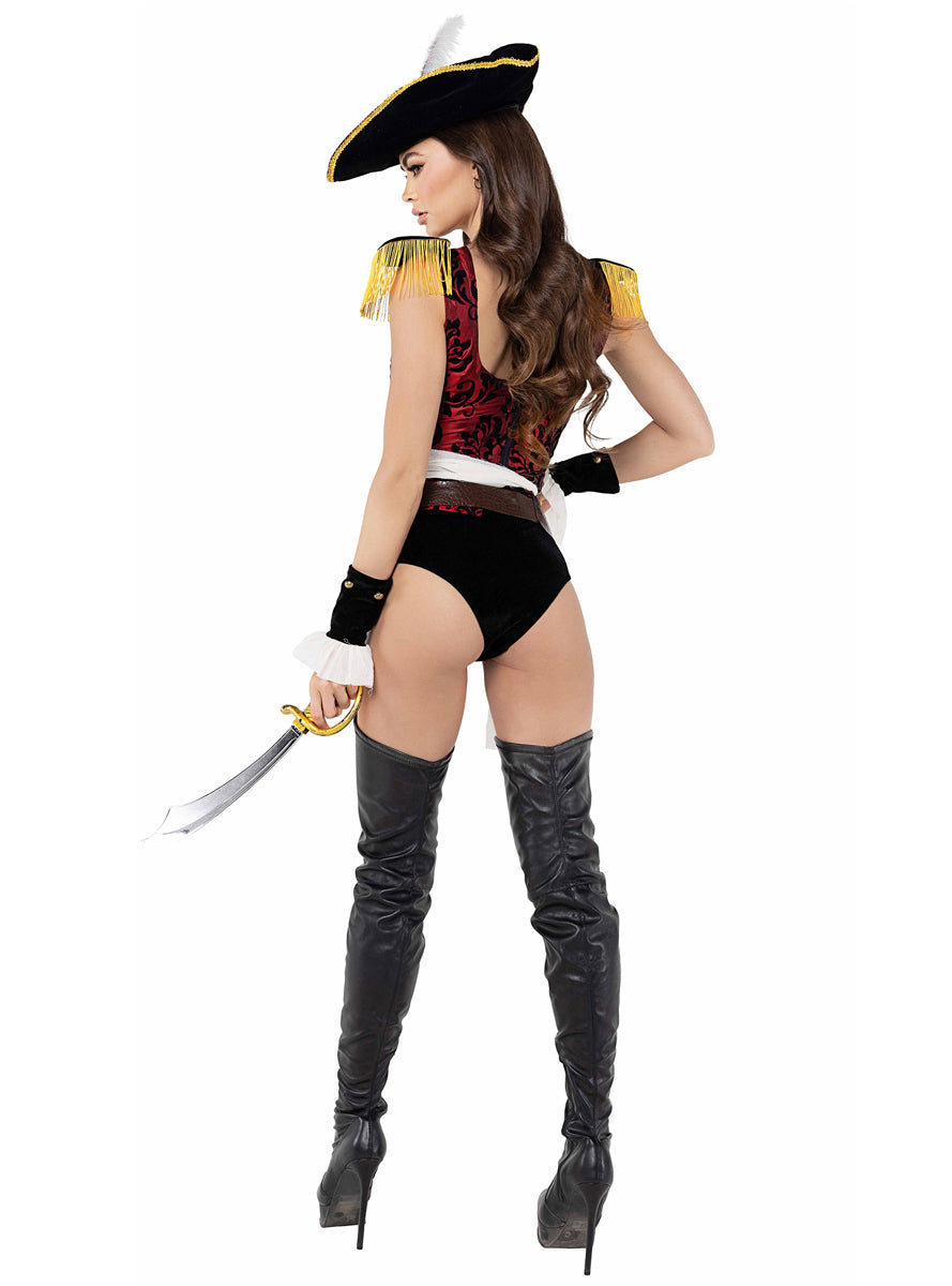 Playboy High Sea Pirate Sexy Womens Costume - Back Image