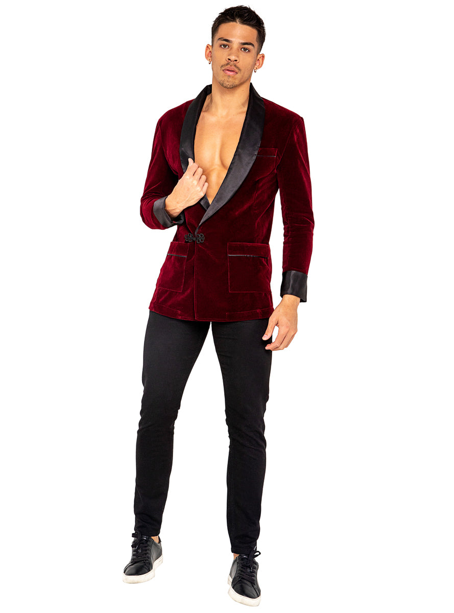 Smoke Lounge Gent Mens Playboy Hugh Hefner Costume - Main Image
