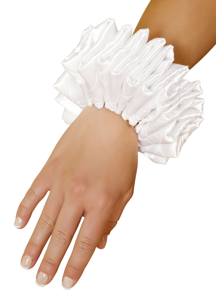 Low Rise Womens White Spandex Costume Shorts - Main Image