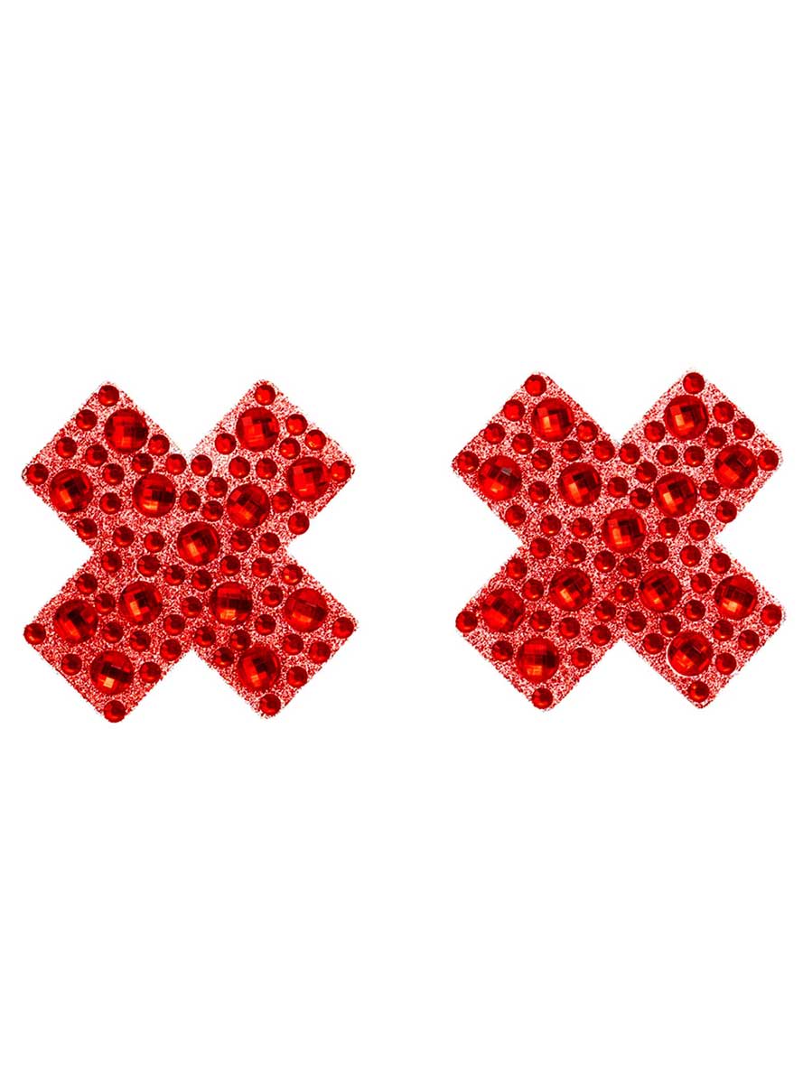 X Factor Womens Red Nipple Jewel Stickers Main Image