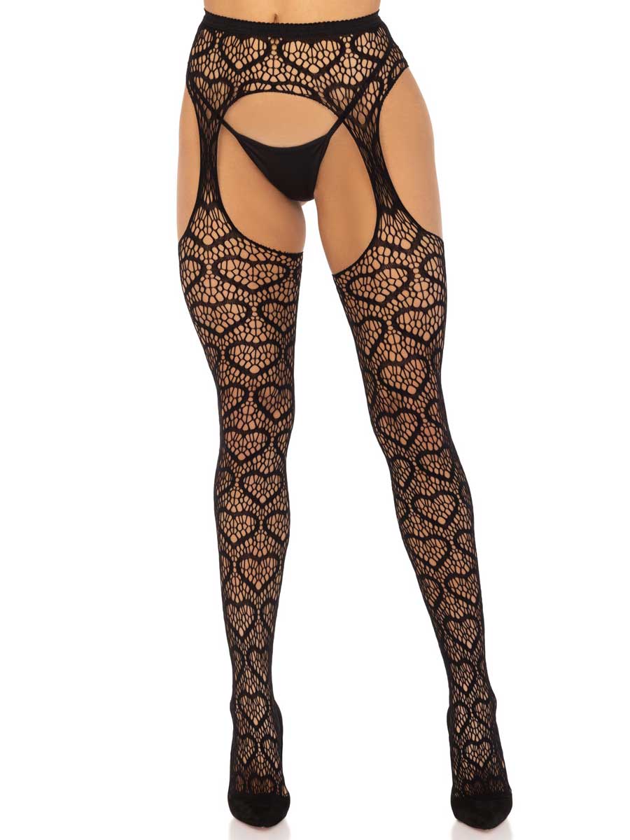 Womens Nude Coloured Sheer Suspender Stockings Main Image