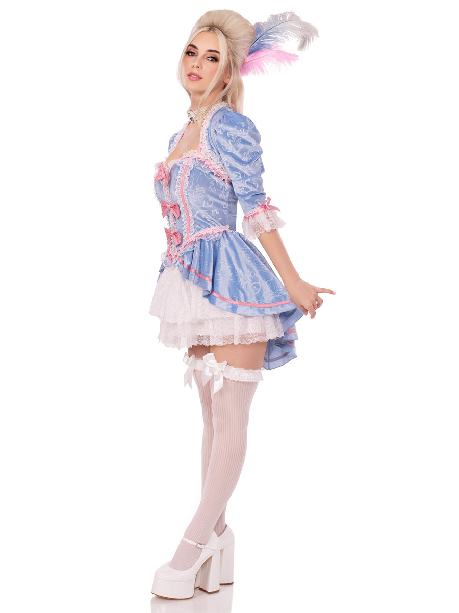 Womens Sexy Blue Marie Antoinette French Queen Costume Side Image