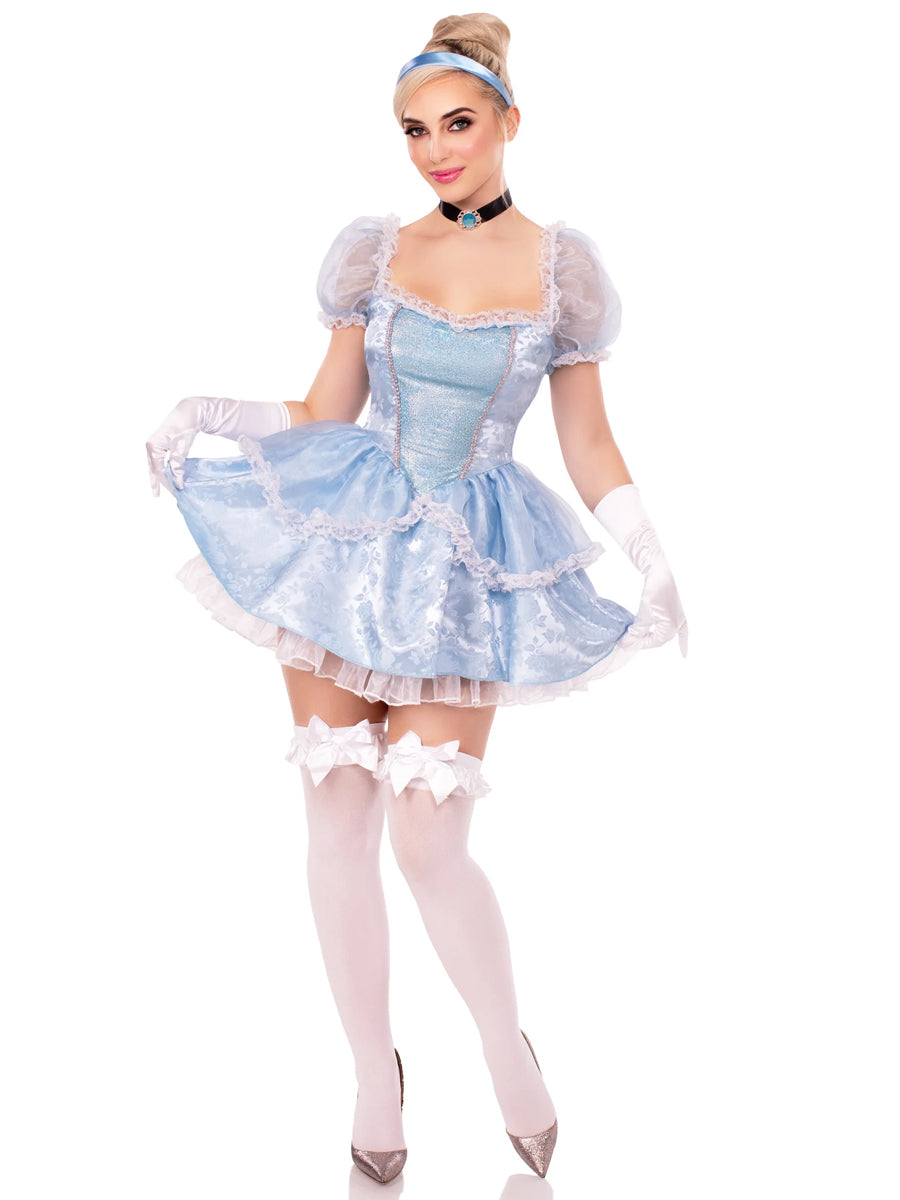 Womens Sexy Blue Ballroom Babe Princess Cinderella Costume Main Image