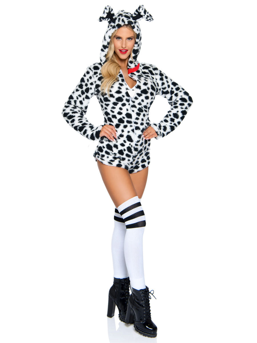 Womens Sexy Dalmatian Darling Bodysuit Costume Main Image