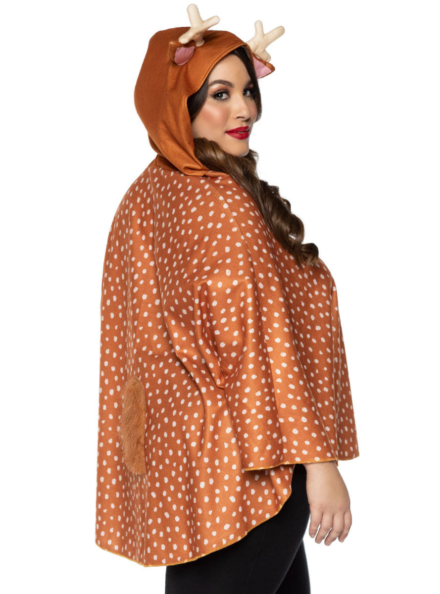 Womens Fawn Animal Costume Poncho Alternative Image 2