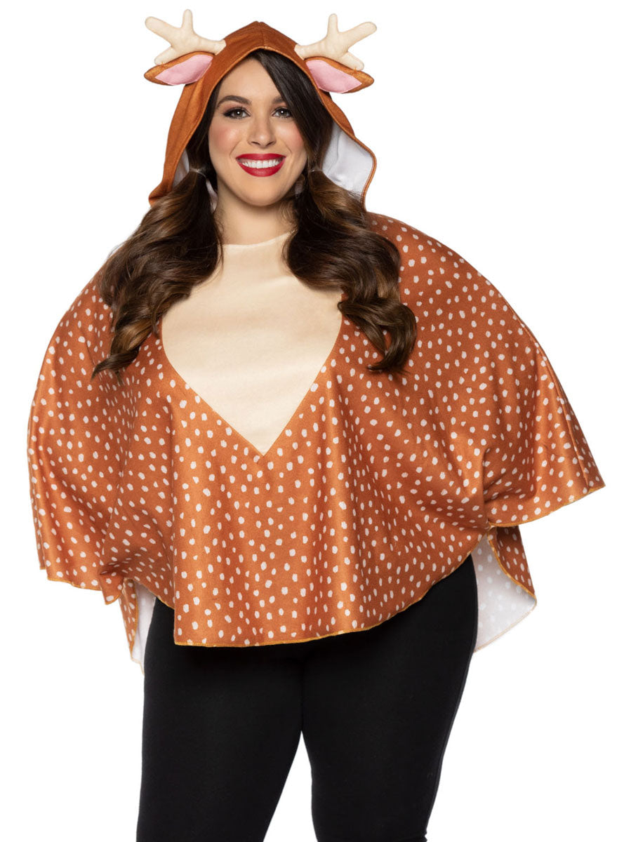 Womens Fawn Animal Costume Poncho Alternative Image