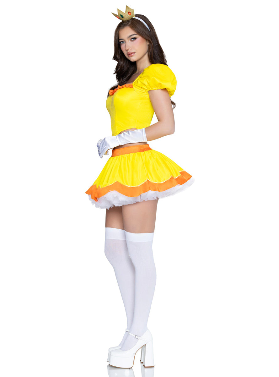 Sexy Womens Flirty Daisy Flower Princess Costume Side Image