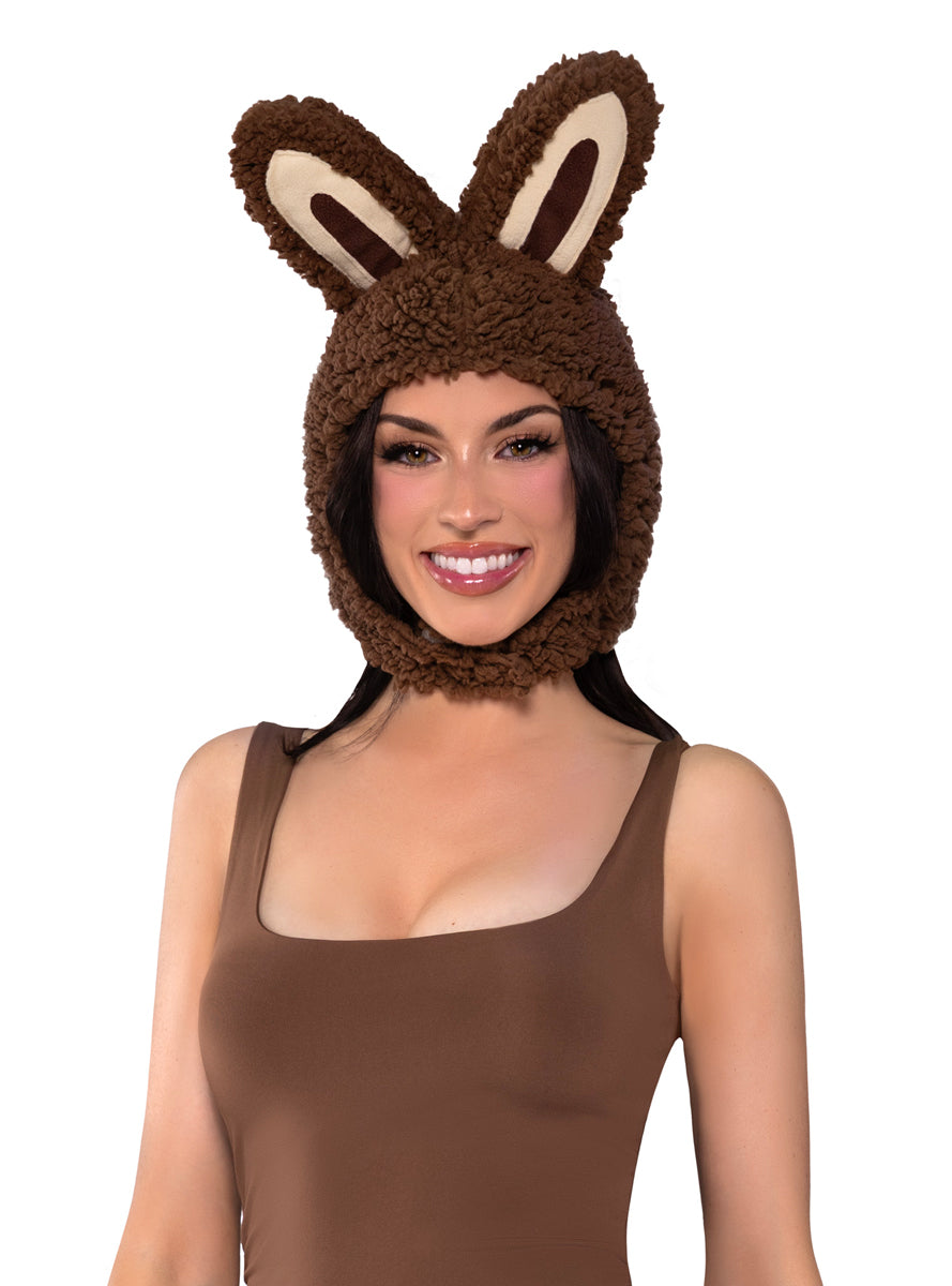 Fluffy Brown Labubu Monster Womens Costume Bonnet Alternative Image