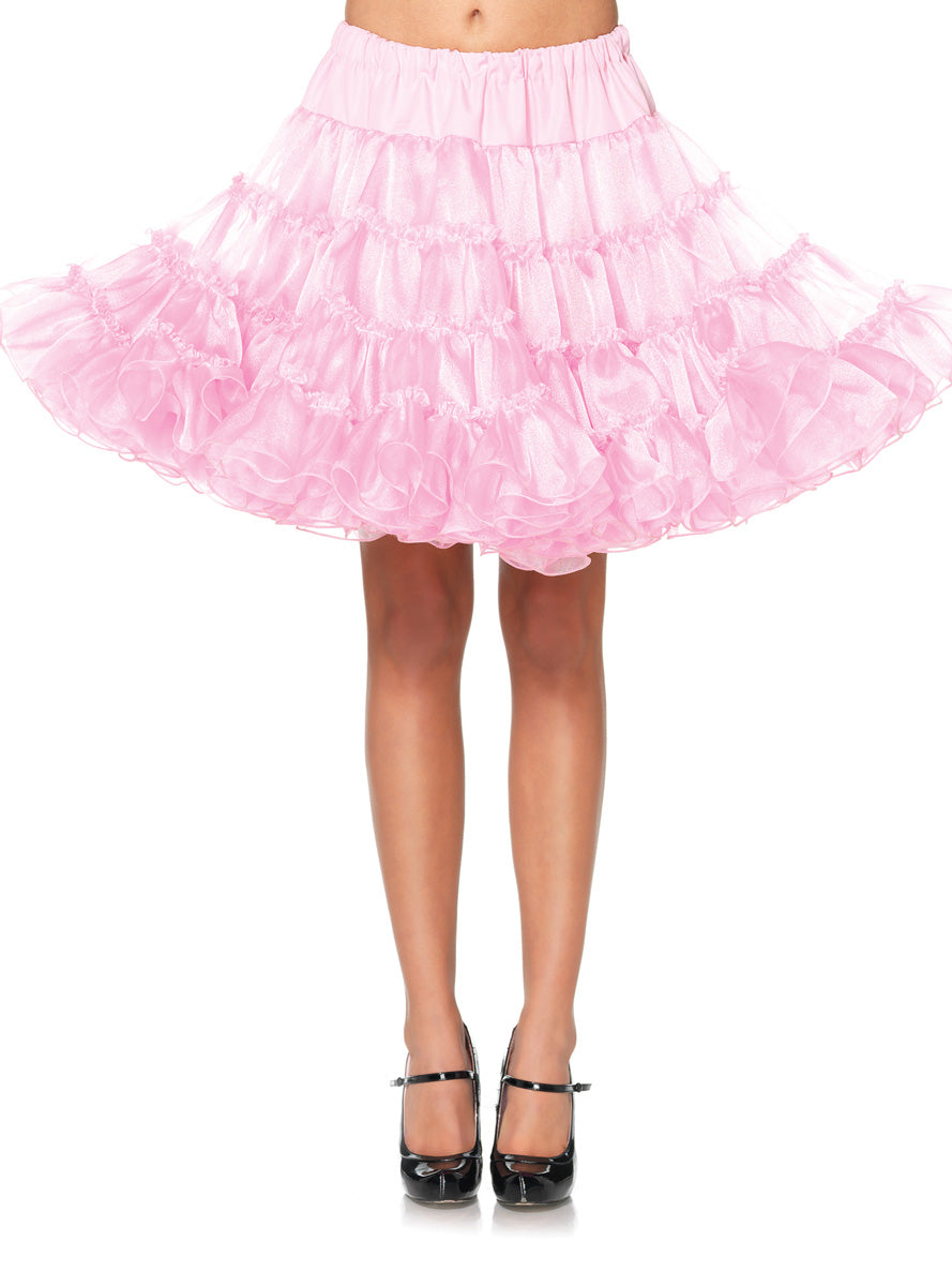 Fluffy Pink Womens Deluxe Crinoline Petticoat