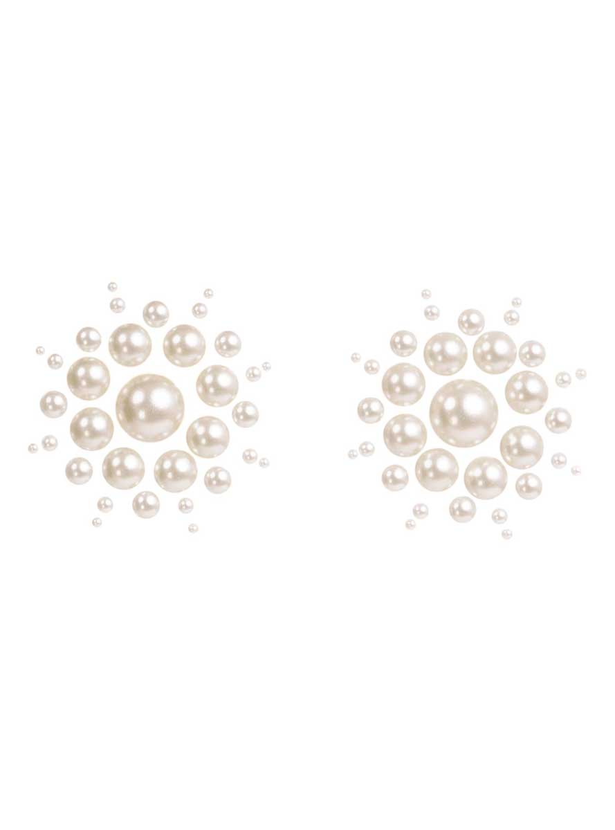 Womens Isla White Pearl Nipple Jewel Stickers Main Image