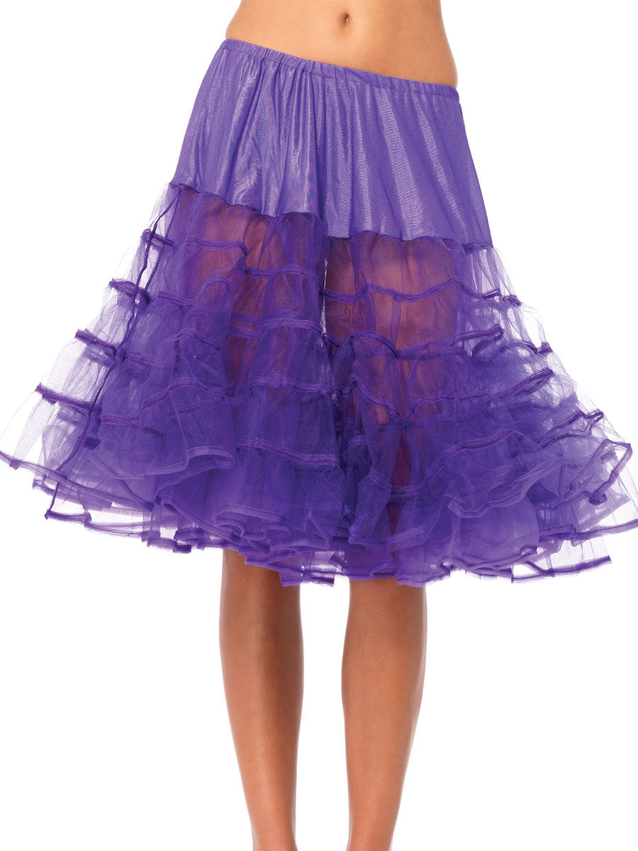 Womens Purple Knee Length Layered Costume Petticoat