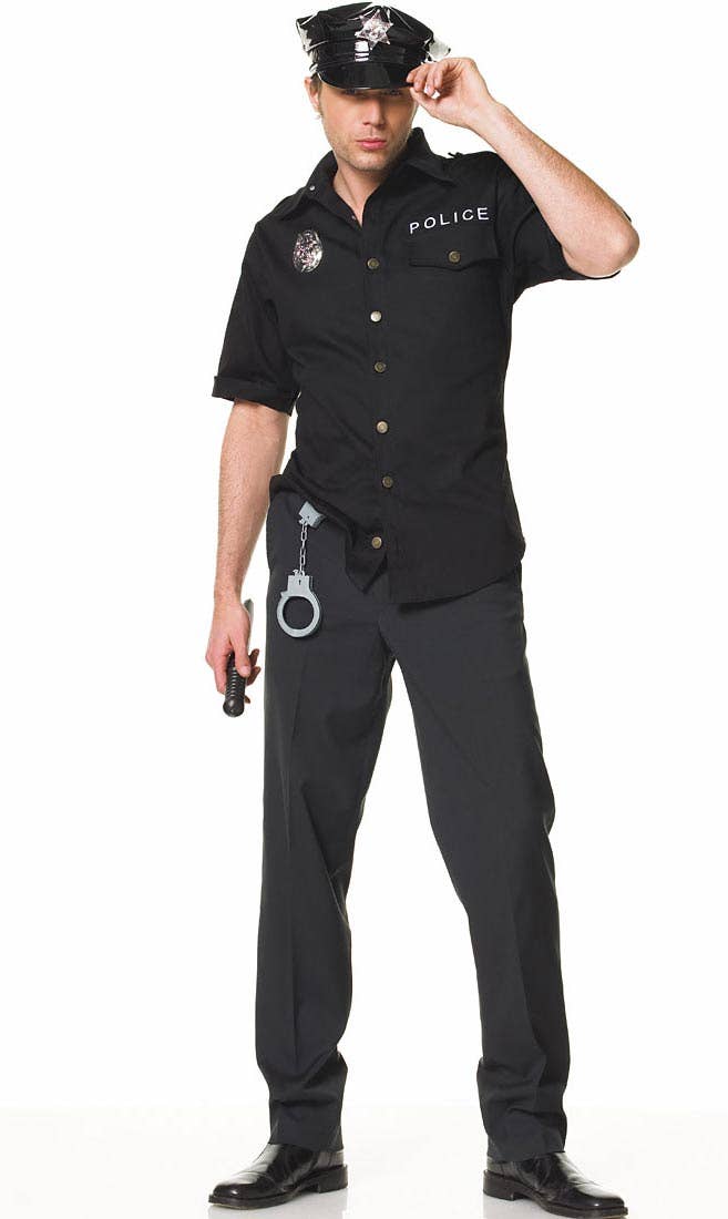 Deluxe Cop Men's Fancy Dress Costume Alternate Image