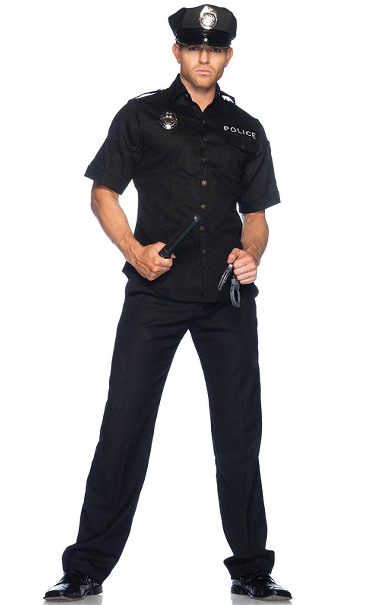 Deluxe Cop Men's Fancy Dress Costume - Alternate Main Image