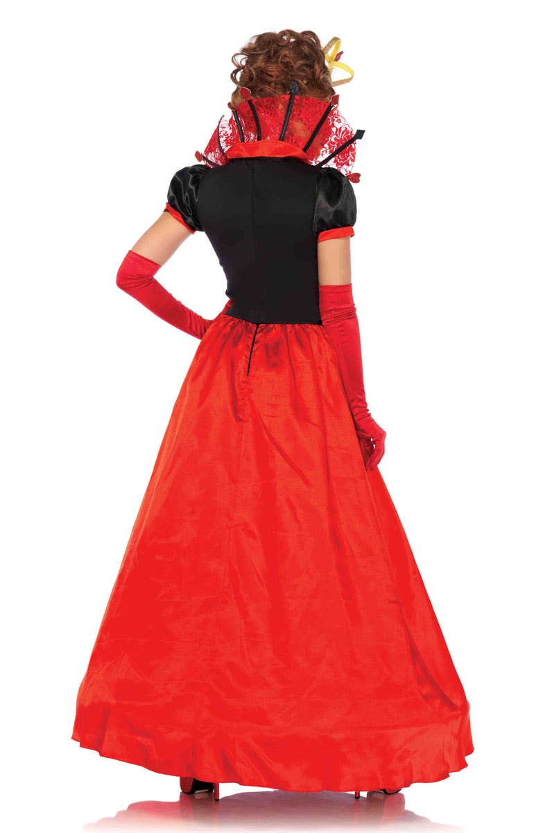 Deluxe Full Length Queen of Hearts Women's Costume Back View