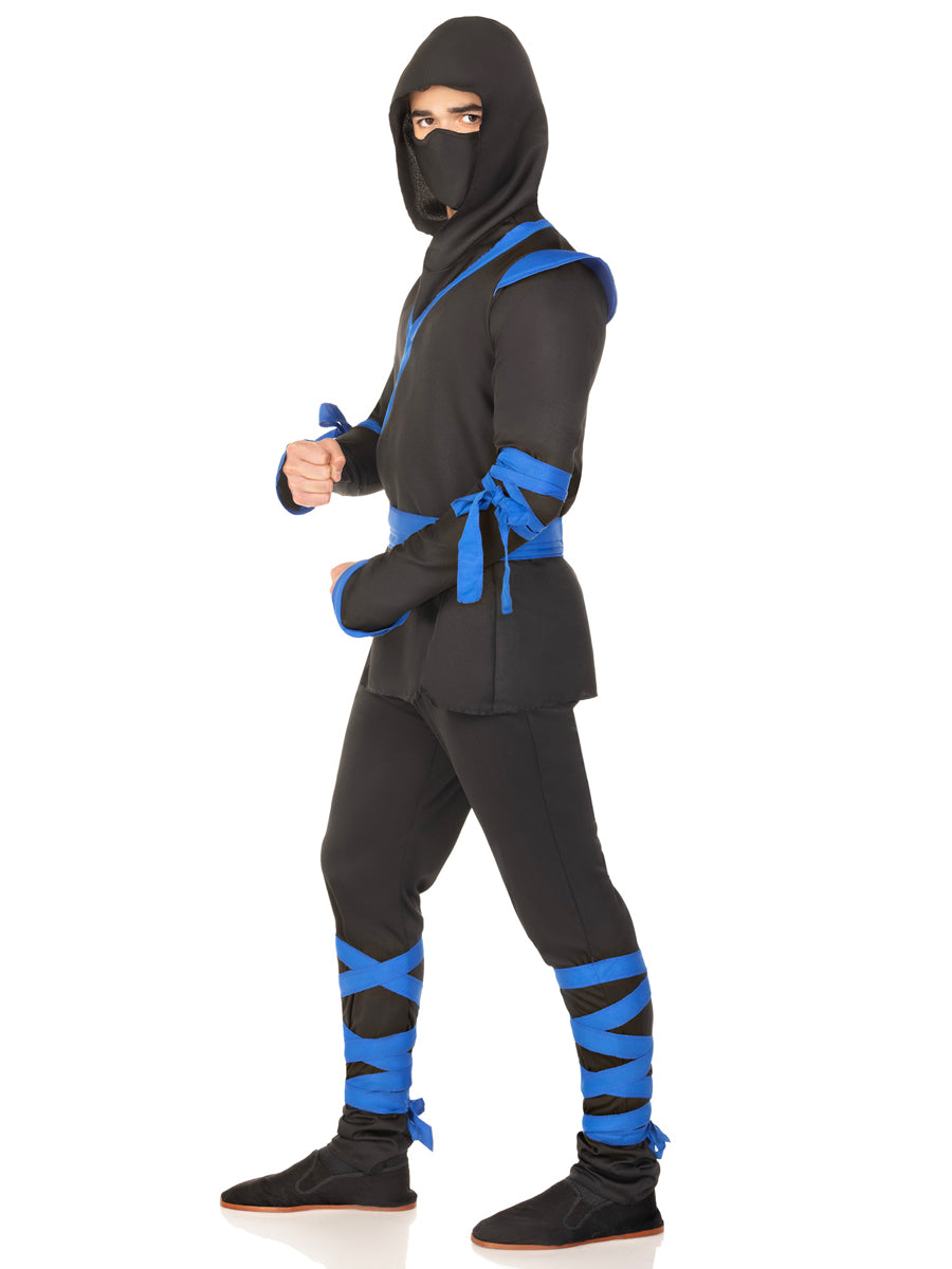 Japanese Ninja Mens Blue and Black Costume