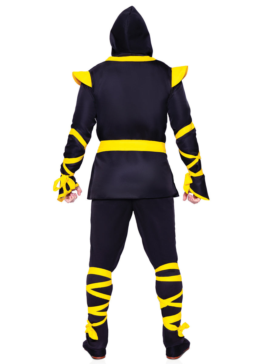 Japanese Ninja Mens Yellow and Black Costume