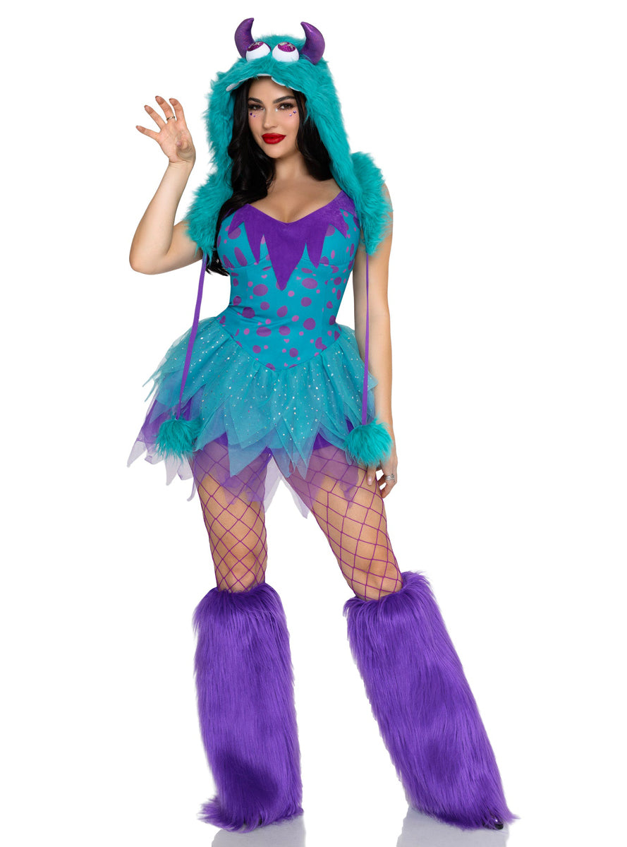 Sexy Womens Monster Hottie Sully Costume Alternate Front Image