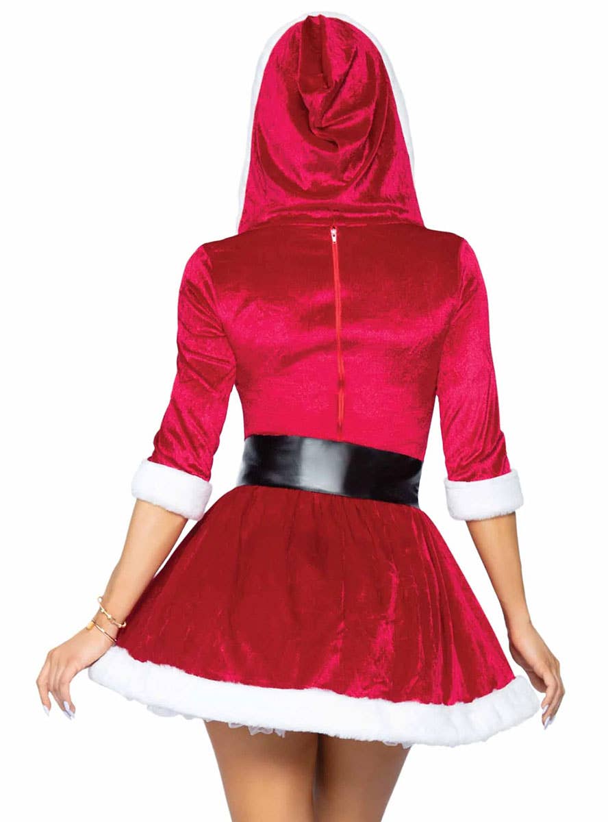 Women's Sexy Mrs. Claus Christmas Dress Up - Close Back Image