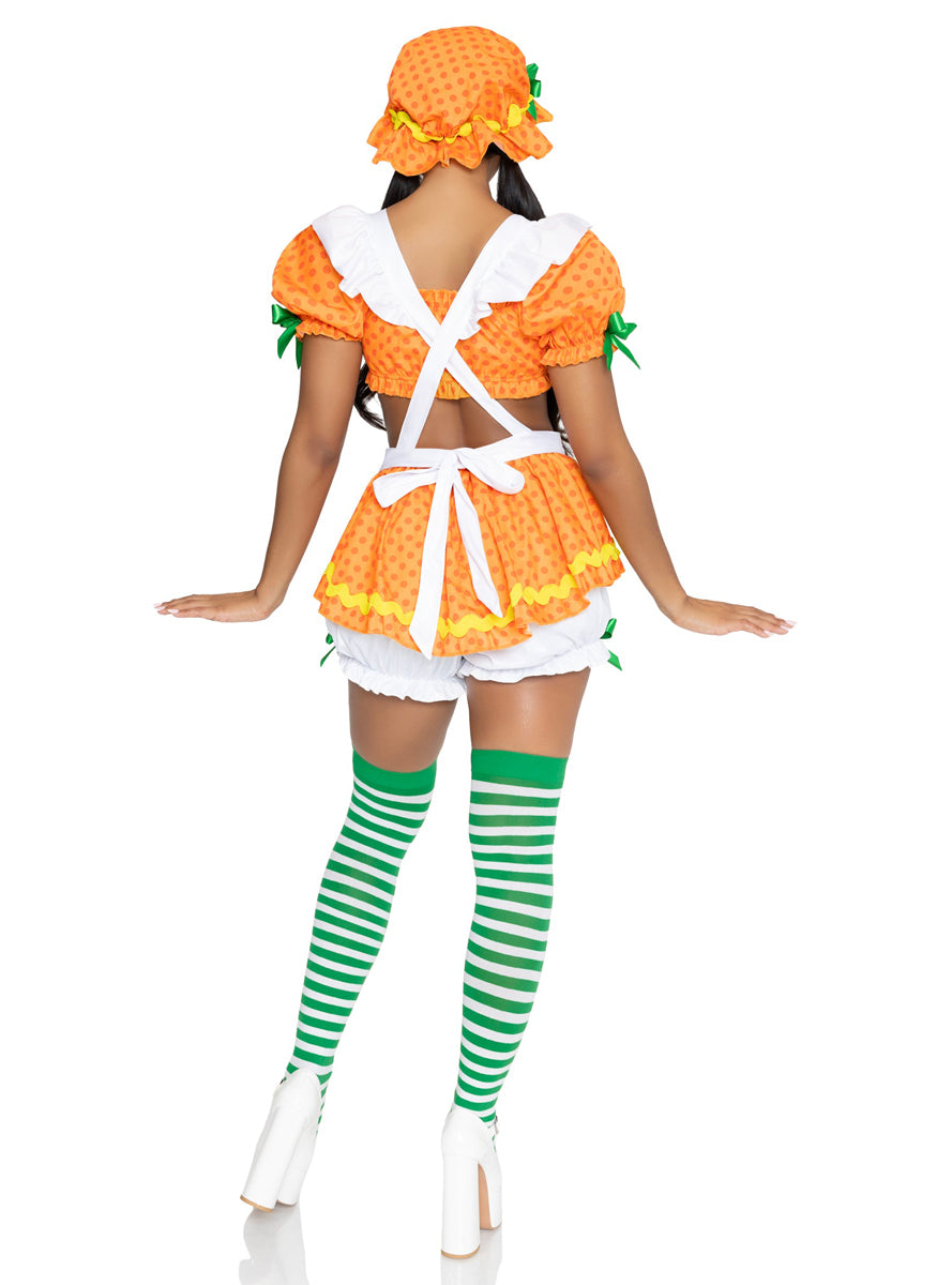 Sexy Womens Orange Blossom Babe Costume Back Image