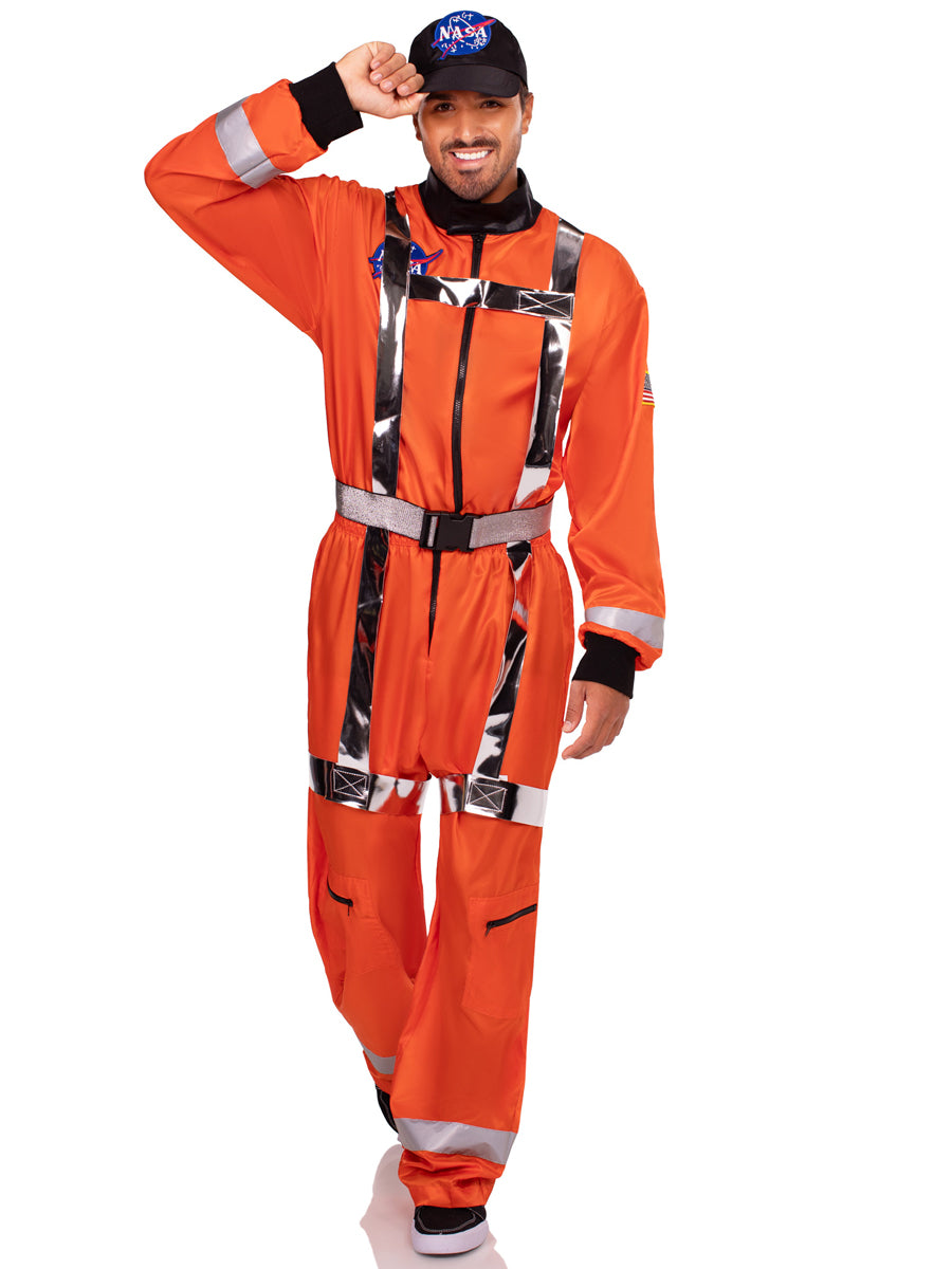 Cosmic Orange Astronaut Adults Costume