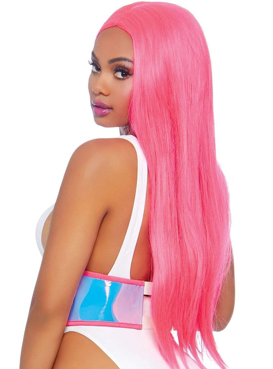Pink Holographic Underbust Corset Back Image