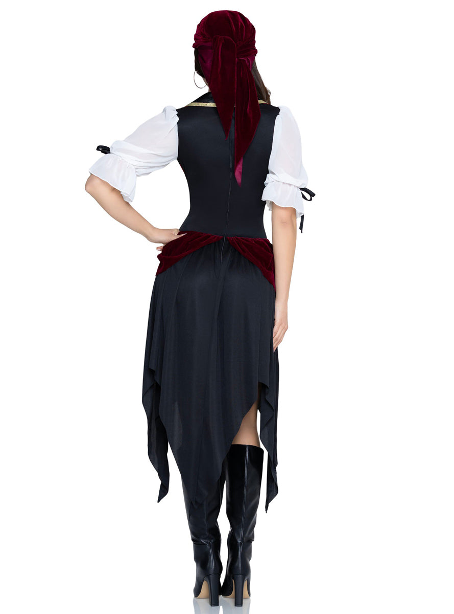 Sexy Womens Pirate Beauty Costume Back Image