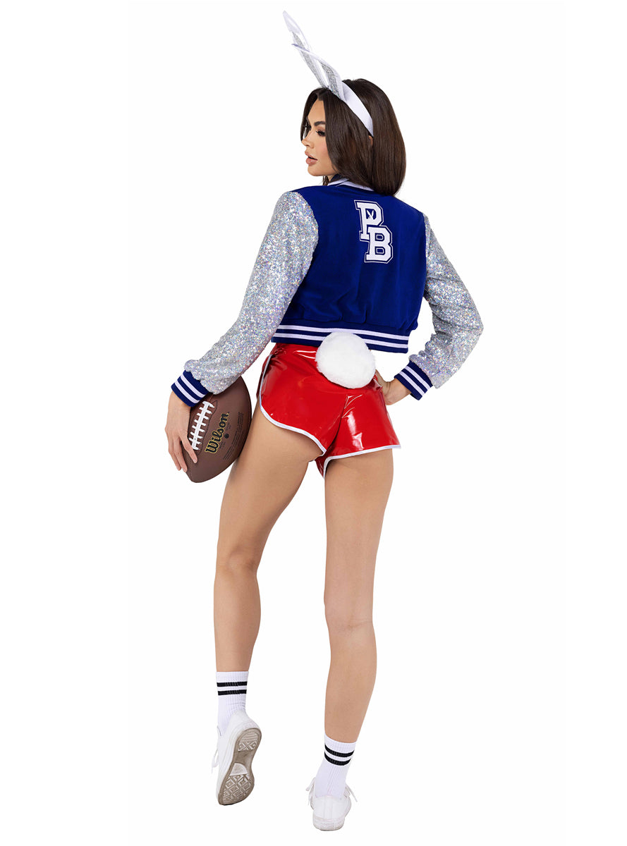 Playboy Athlete Sexy Womens Football Player Costume - Back Image