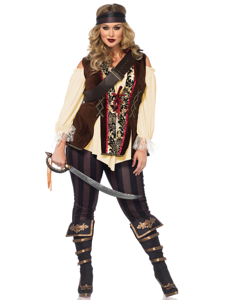 Caribbean Pirate Plus Size Womens Costume
