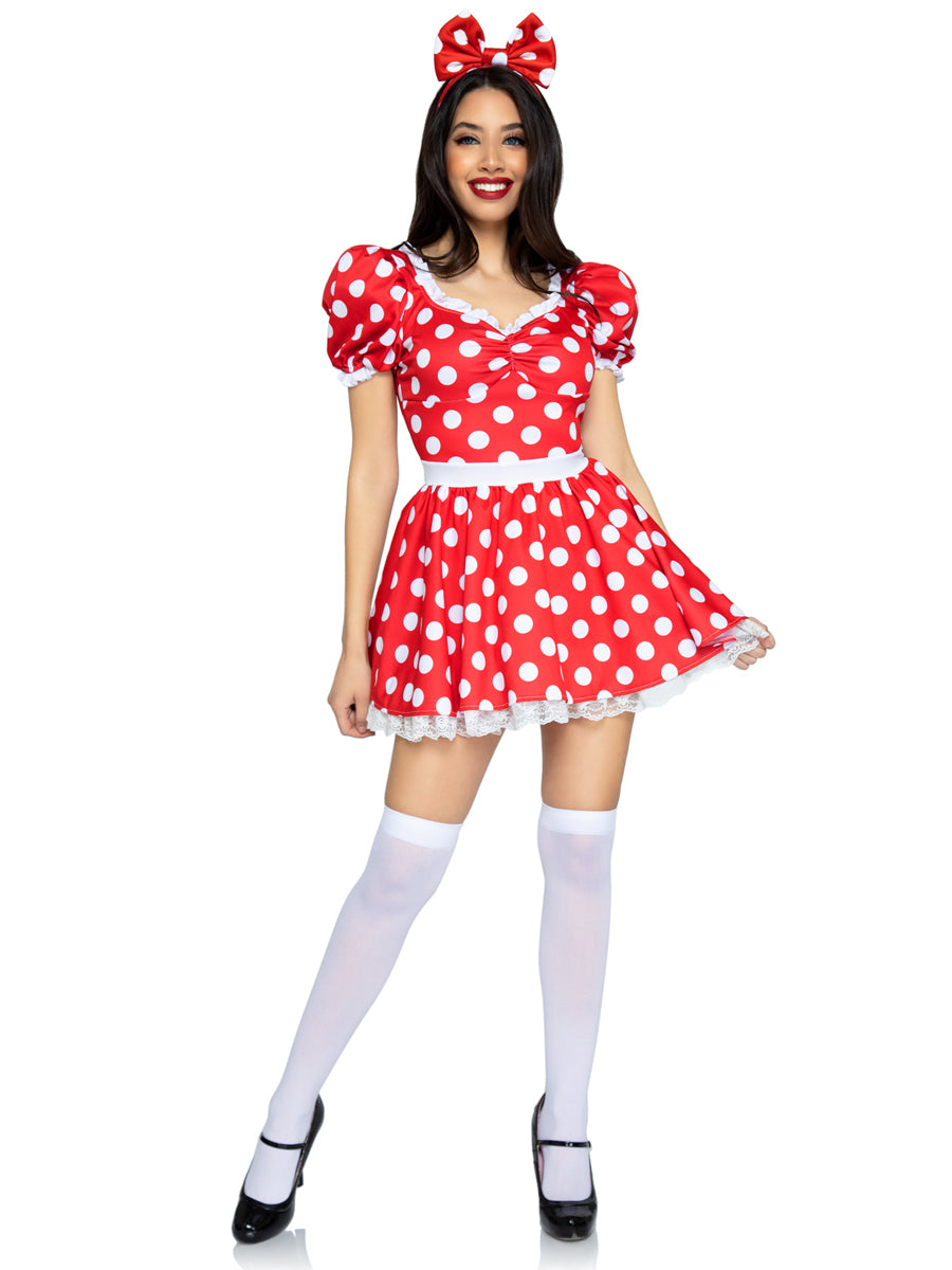 Polka Dot Mouse Sexy Womens Costume