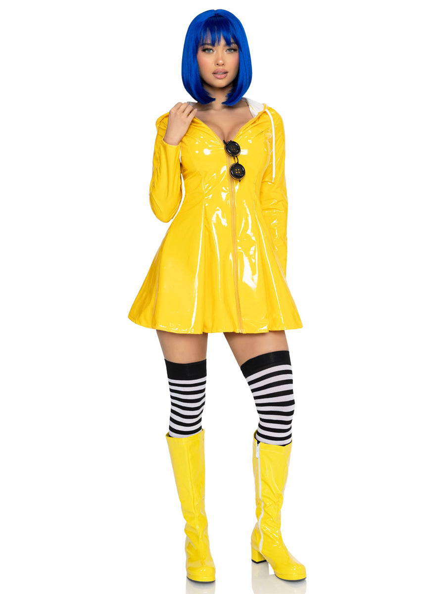 Womens Rainy Day Rebel Coraline Costume Alternate Front Image