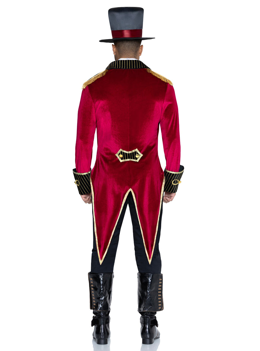 Mens Ravishing Red Ring Master Costume Back Image