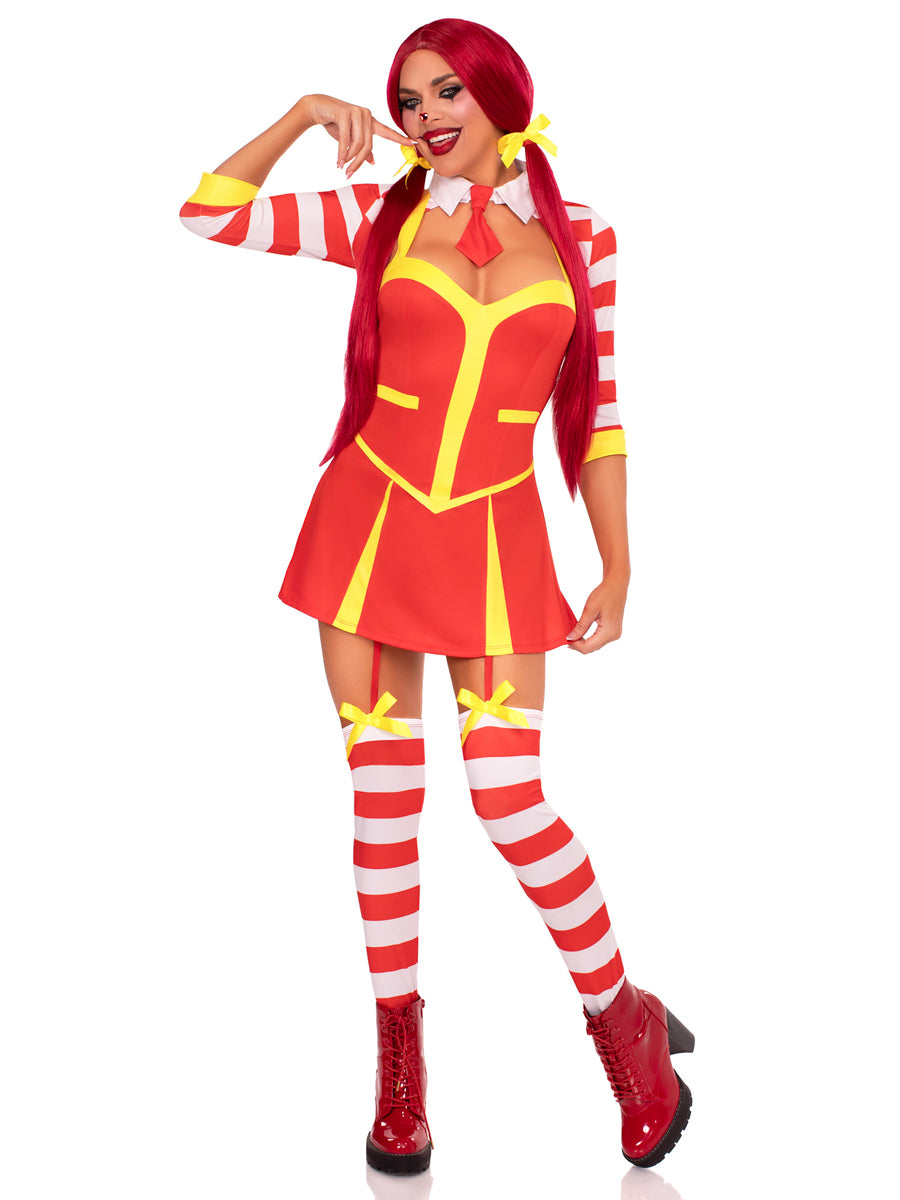 Sexy Ketchup Clown Womens Costume