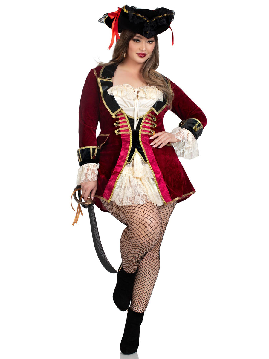 Pirate Captain Deluxe Womens Plus Size Costume