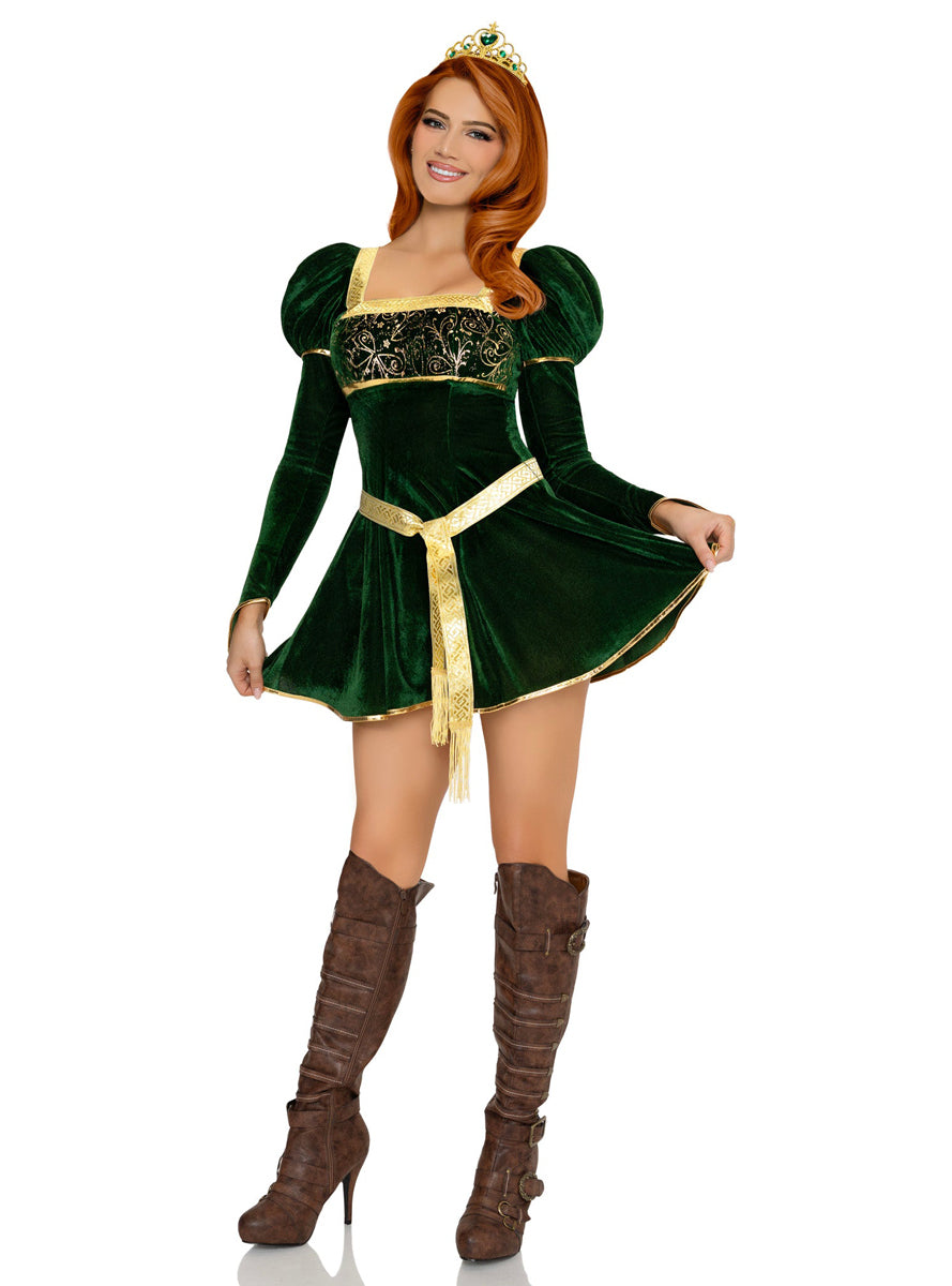 Sexy Womens Swamp Princess Princess Fiona Costume Alternate Front Image