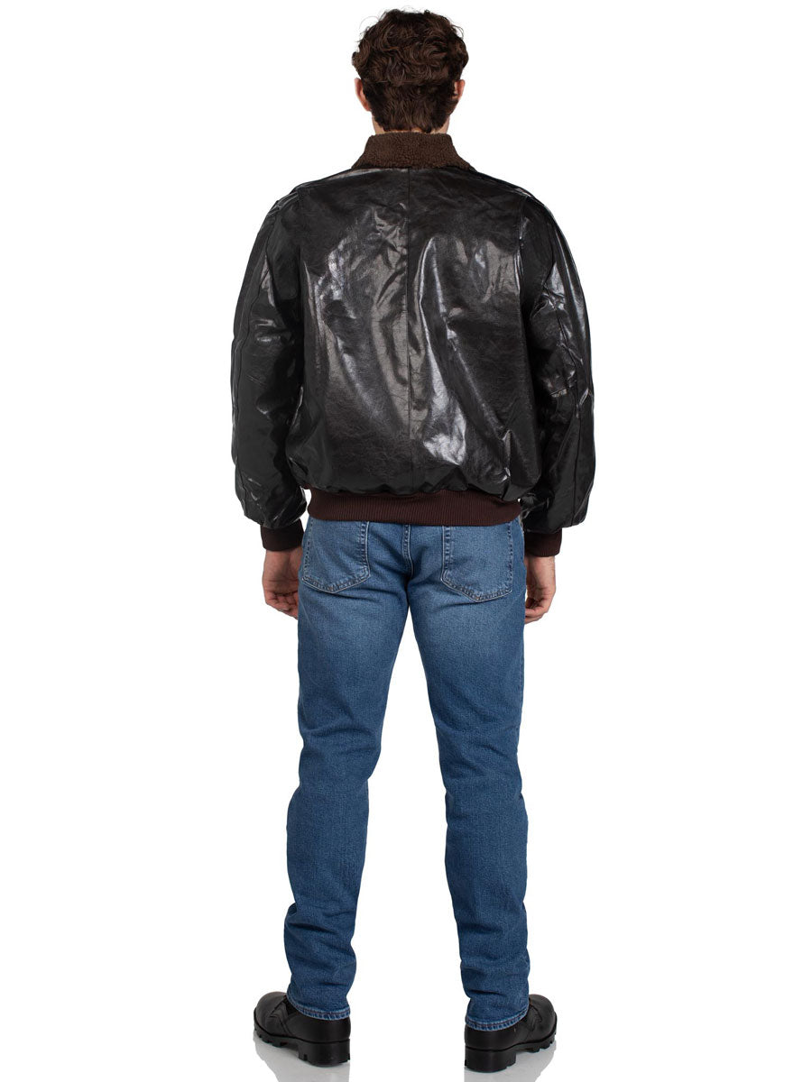 Top Gun Brown Bomber Jacket for Men