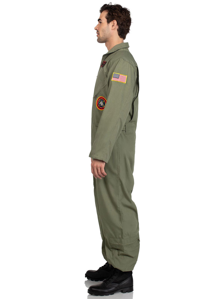 Top Gun Mens Deluxe Flight Suit Costume