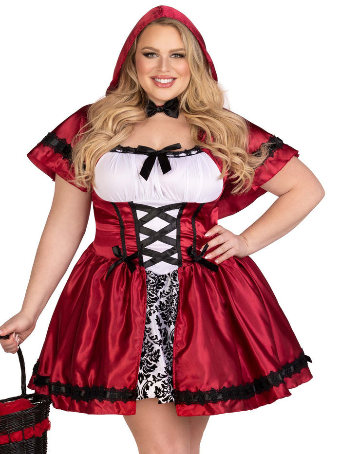 Gothic Little Red Womens Sexy Plus Size Costume