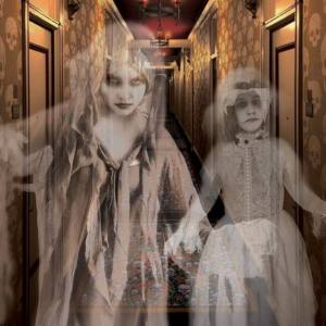 Image of a ghost themed printed wall decoration.