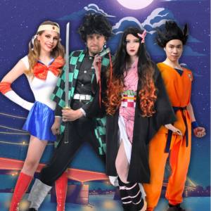 Image of people wearing anime and cosplay costumes