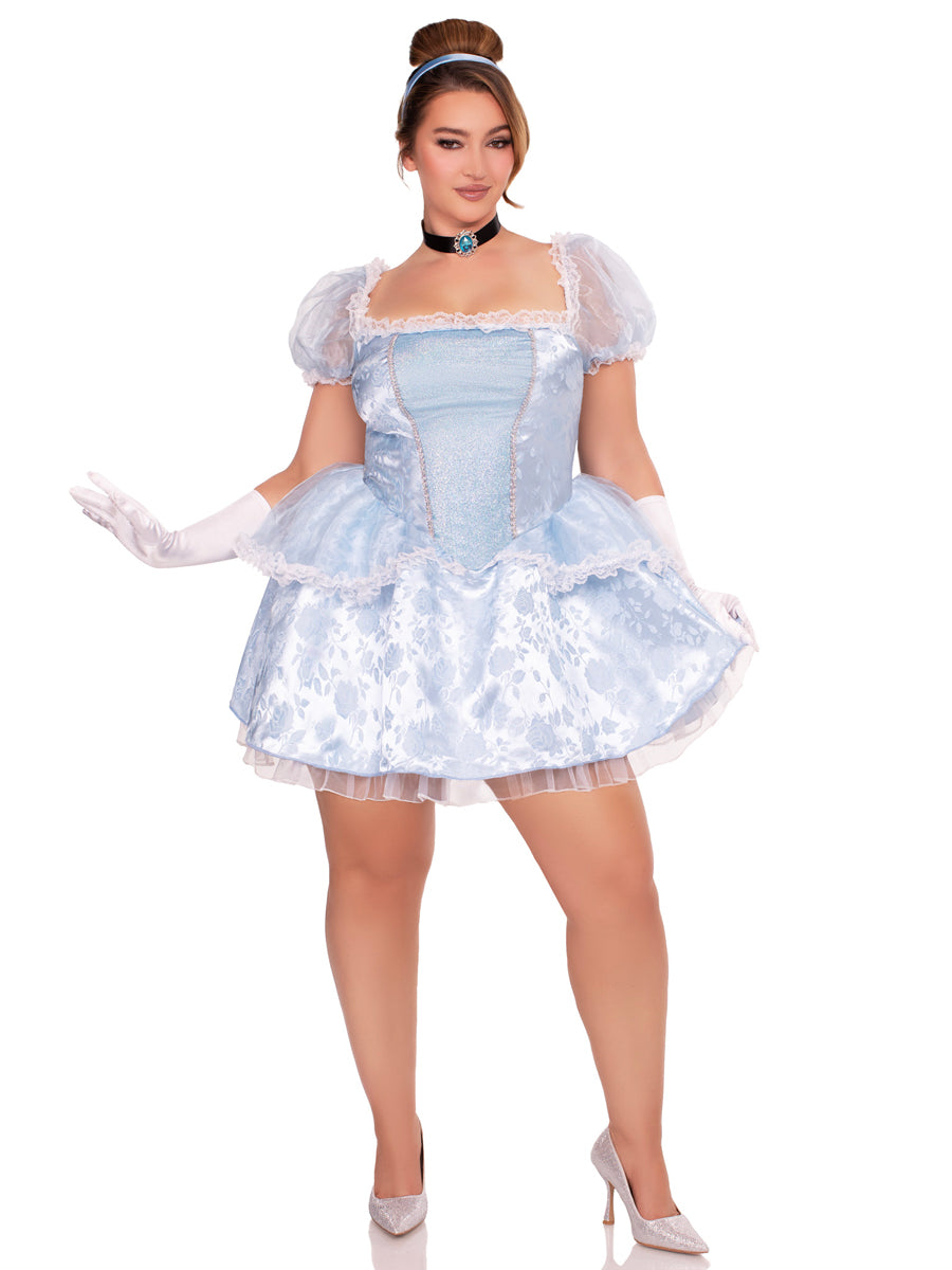 Womens Plus Size Sexy Cinderella Ballroom Babe Costume Main Image