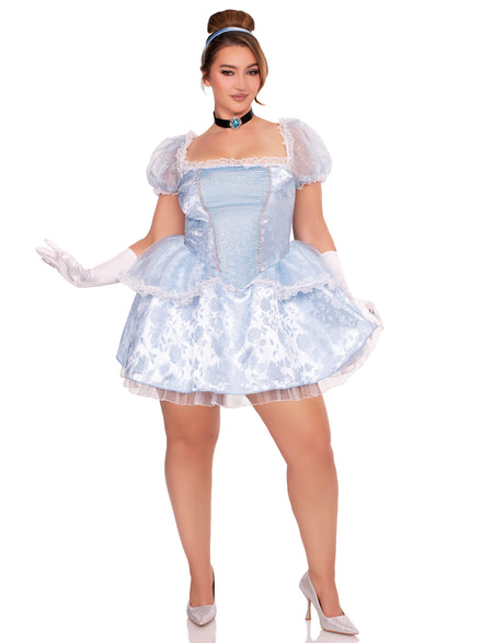 Womens Plus Size Sexy Cinderella Ballroom Babe Costume Main Image