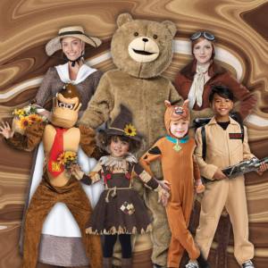 Image of people in brown costumes