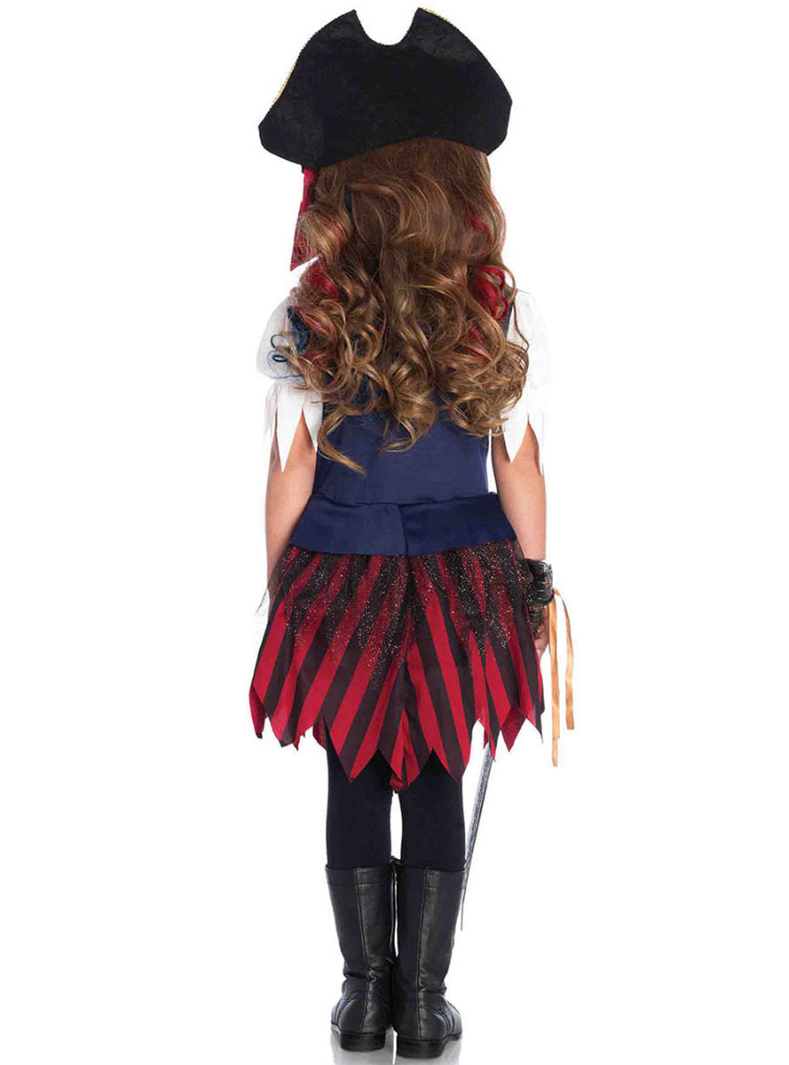 Girls Caribbean Pirate Costume Back Image