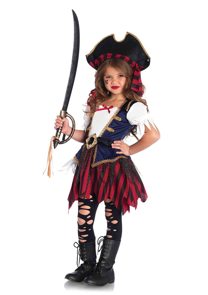 Girls Caribbean Pirate Costume Main Image