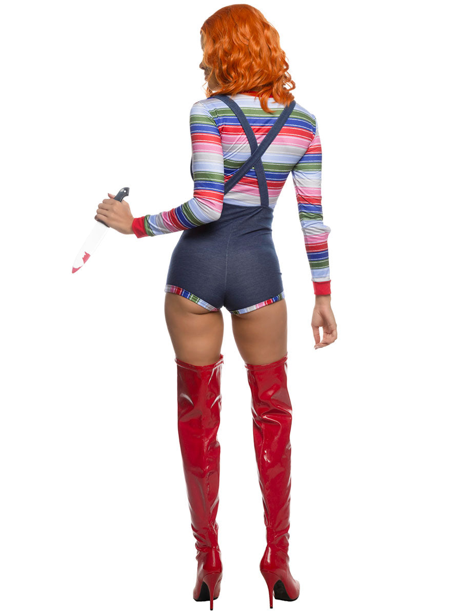 Deadly Playdate Sexy Womens Chucky Halloween Costume - Back Image