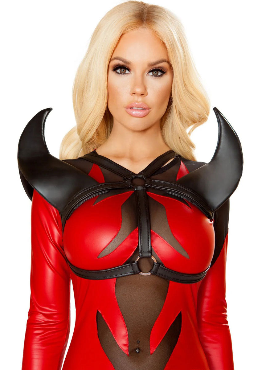 Black Devil Horn Shoulder and Chest Harness