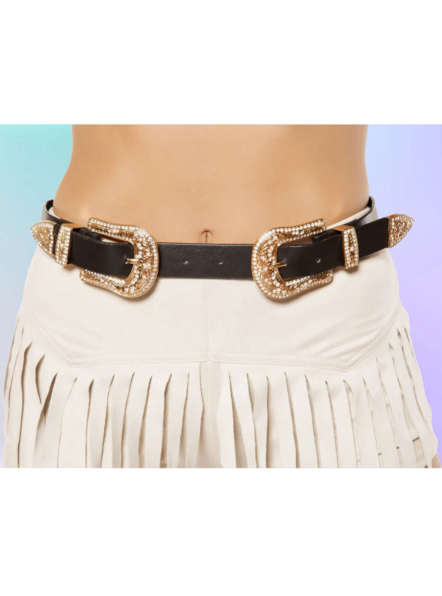 Double Buckle Western Costume Belt